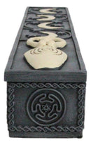 Wicca Spiral Goddess Sacred Triple Moon Incense Stick Storage Box Figurine