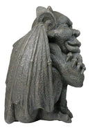 Gothic Stoic Warrior Notre Dame Gargoyle Sword Bearer Chimera Figurine 12"H