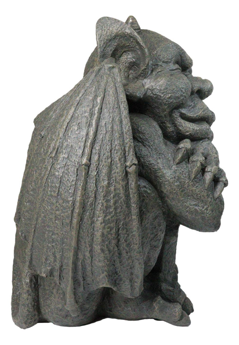 Gothic Stoic Warrior Notre Dame Gargoyle Sword Bearer Chimera Figurine 12"H