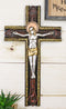 Catholic Tooled Gold Silver Abstract Passion Of Jesus Christ Crucifix Wall Cross