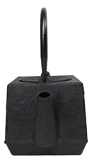 Black Traditional Square Tetsubin Medium Cast Iron Teapot 28oz Tea Pot W/ Handle