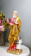 Christian Apostle Of Jesus Saint Matthew The Evangelist with Angel Figurine 8"H