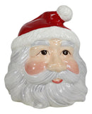 Whimsical North Pole Jolly Santa Claus Christmas Ceramic Cookie Jar Figurine