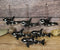 Set Of 6 Nautical Black Orca Whales Ocean Marine Wall Decor Tree Ornaments