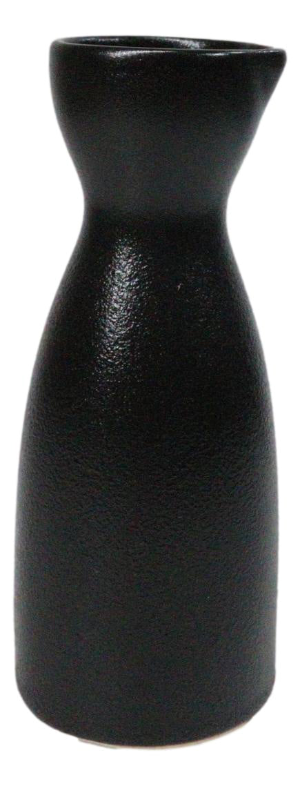 Pack Of 6 Porcelain Kokuyo Black Japanese Wine Sake Tokkuri Carafe Flasks