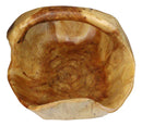 Rustic Hand Carved Crafted Burl Wood Tree Root Bowl Basket With Handle 12" Wide