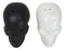 Matte Black And White Sugar Skulls Salt And Pepper Shakers Set Ceramic