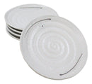 Pack Of 5 Ceramic Yukino Hana Collection Porcelain Round Dinner Plates 8.75" D