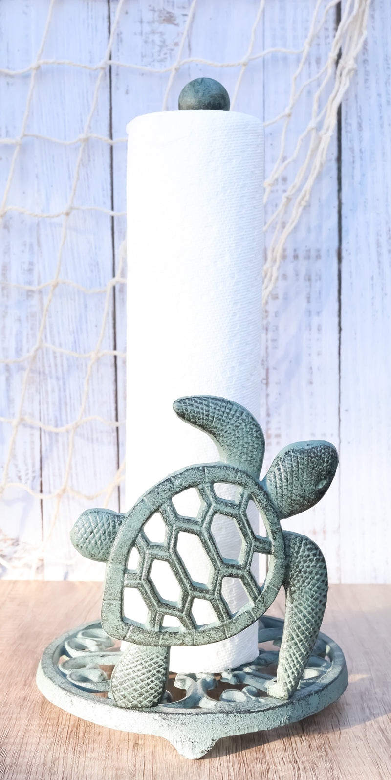 Cast Iron Marine Giant Sea Turtle Scroll Patterns Kitchen Paper Towel –  Ebros Gift