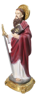 Christian Apostle Of Jesus Saint Paul Holding Sword And The Word Figurine 8"H