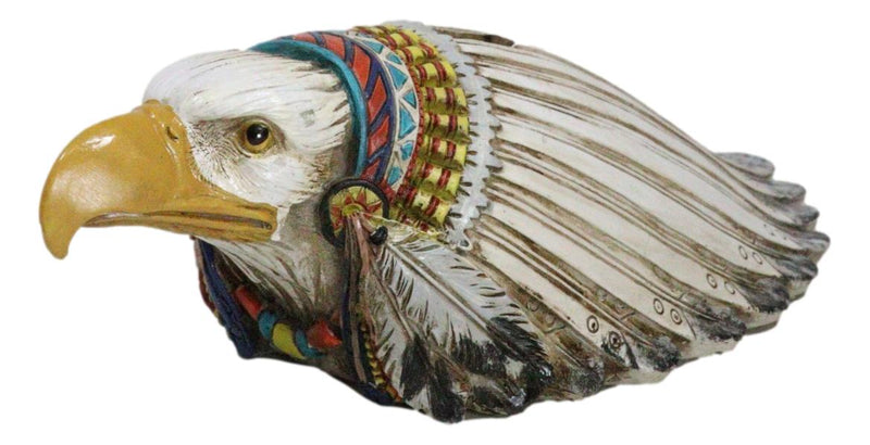Native Spirit Bald Eagle With Indian Chief Headdress Piggy Money Coin Bank
