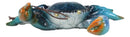 Set Of 6 Nautical Blue Beach Crabs Ocean Marine Wall Hanger Decor Tree Ornaments
