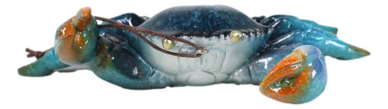 Set Of 6 Nautical Blue Beach Crabs Ocean Marine Wall Hanger Decor Tree Ornaments