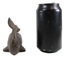 Set Of 2 Rustic Cast Iron Sperm Whale Cachalot Decorative Paperweight Figurines