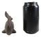 Set Of 2 Rustic Cast Iron Sperm Whale Cachalot Decorative Paperweight Figurines