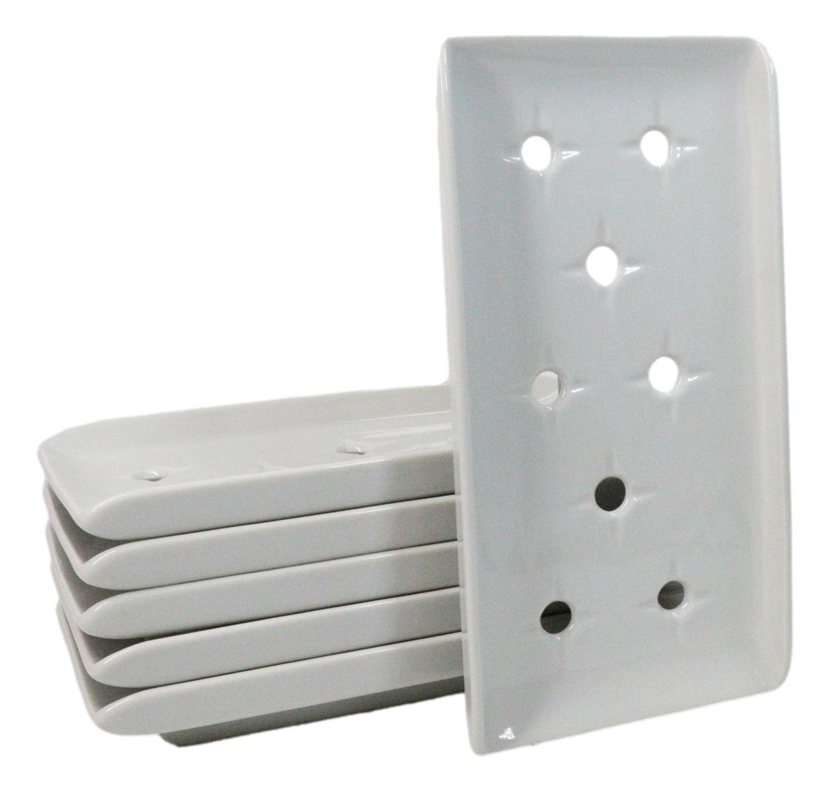 Pack Of 6 Japanese Raw Sushi Preparation Storage White Neta Zara Ceramic Plates
