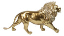 Large Gold Finish African Safari Regal Lion King of The Jungle Figurine 22.5"L