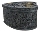 Astrology Sun And Moon Baphomet Pentagram Heart Shaped Decorative Jewelry Box