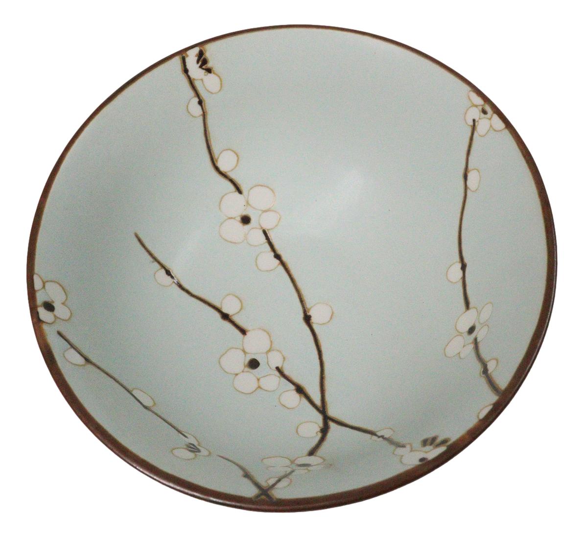 Made In Japan Ceramic Soushun Sakura Cherry Blossoms Medium Tayo Bowls 20oz