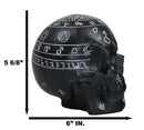 Gothic Wicca Black Mystic Arts Planetarium Zodiac Celestial Ancient Symbols Skull Figurine