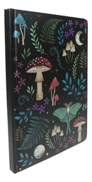 Wicca Dark Forest Toadstool Mushrooms Luna Moth A5 Lined Pages Journal Book