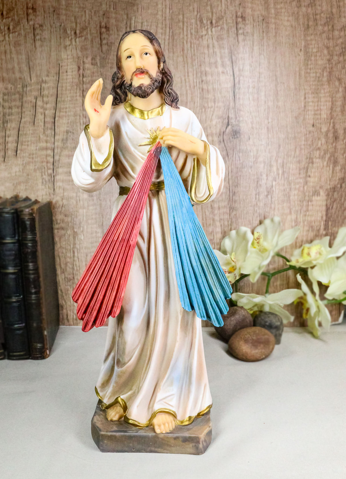Christian Catholic Devotion Christian Divine Mercy of Jesus Christ Figurine 12"H - Ebros Gift