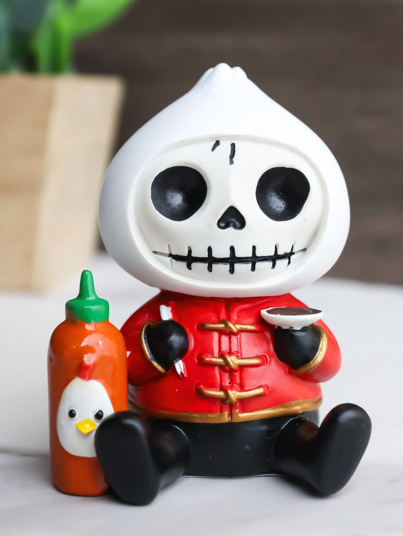 Furrybones Chinese Bao White Steamed Bun With Chili Bottle Furry Bone Figurine