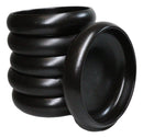 Pack of 6 Black Kokuyo Modern Round Appetizer Salad Banchan Deep Dish Plates 5"D