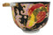 Black Oriental Koi Fishes Ceramic Donburi Ramen Soup Bowl With Chopsticks Set