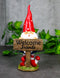 Whimsical Garden Mr Gnome By Toadstool Mushrooms Welcome Friends Sign Figurine