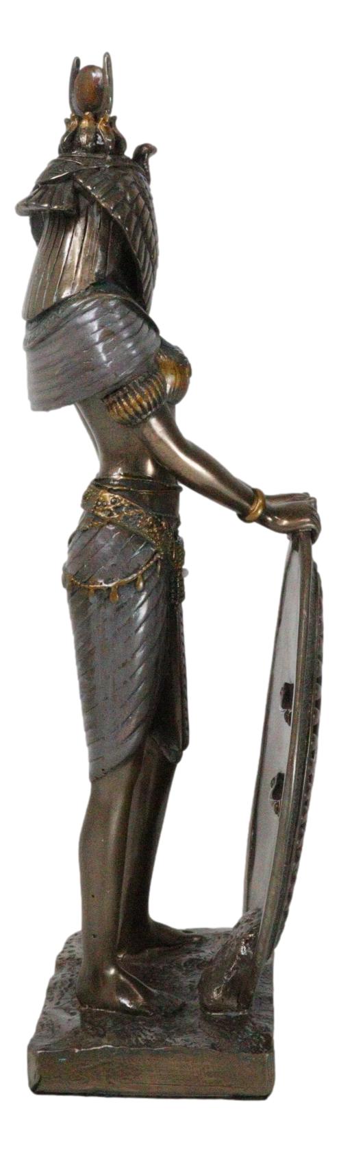 Ebros Standing Isis Statue Egyptian Goddess Bronze Finish Figurine