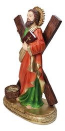 Apostle Disciple Of Jesus Saint Andrew With Saltire Cross Figurine 12" Series