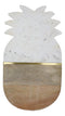 White Marble And Mango Wood Pineapple Cheese Board Cutting Tray With Gold Inlay