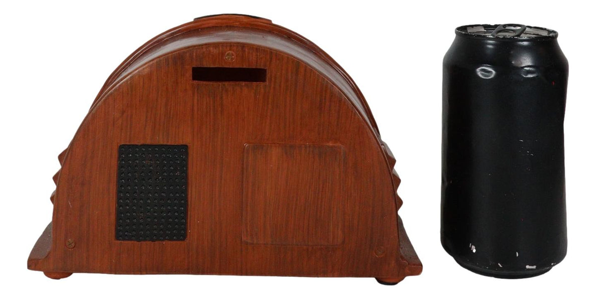 Novelty Vintage Retro Arc Shaped Radio Player Money Coin Savings Piggy Bank