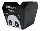 Black Peekaboo Panda Takeout To Go Box Serving Bowl With Chopsticks Set