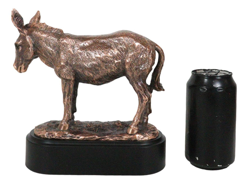 Rustic Western Farmhouse Ass Donkey Mule Electroplated Bronze Resin Figurine