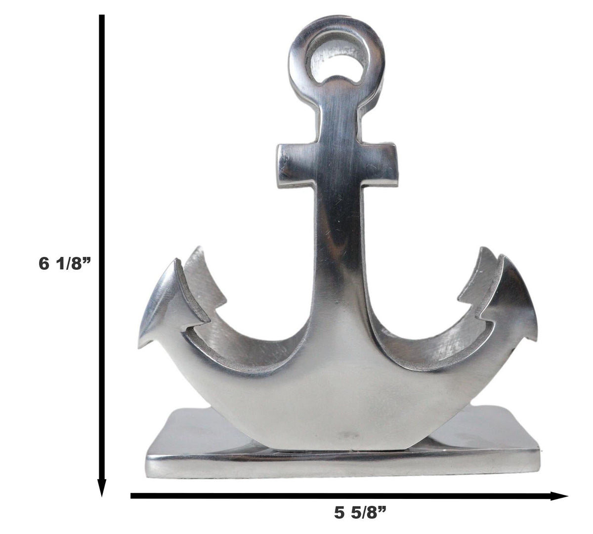 Aluminum Sailor Marine Sea Ship Anchor Decorative Paper Napkin Holder Sculpture