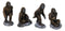 Set of 4 Forest Mythical Creature Sasquatch Big Foot Cryptid Apes Figurines