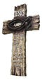 Ichthys Fish Spike Nails Jesus with Scriptural Psalm 126 Faux Wood Wall Cross