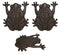Pack Of 3 Cast Iron Amphibian Tree Frog Garden Stepping Stone Pave Foot Steps