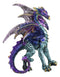 Standing Semi Metallic Purple Silver Space Galaxy Dragon With Gemstones Figurine