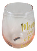 Pack Of 4 Mom's Don't Cry We Wine Metallic Gold Prints Stemless Wine Glasses
