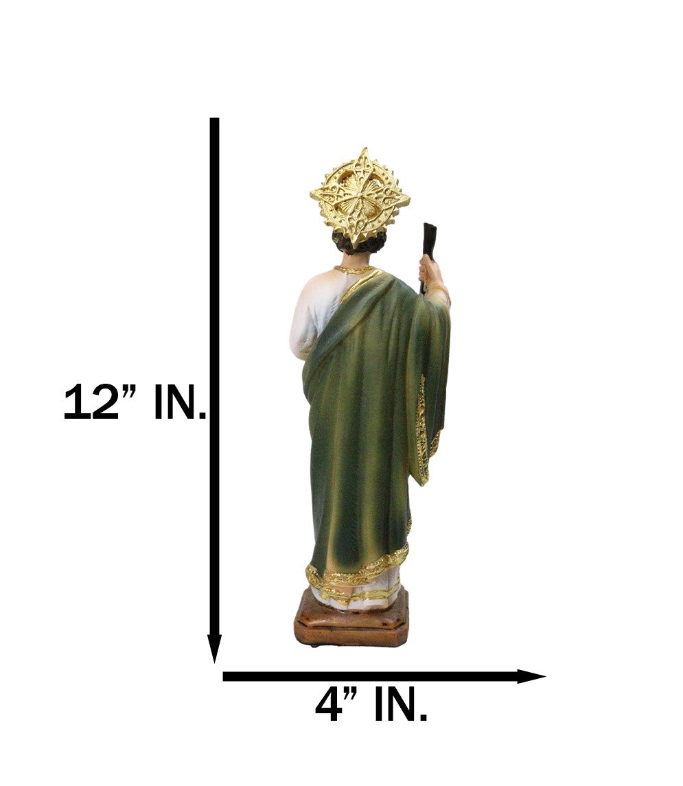Saint Jude Thaddeus Apostle Disciple Of Jesus Fire And Sun Medal Figurine 12"H