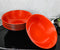 Set Of 6 Red And Black Round Medium Pasta Soup Salad Rice Melamine Bowls 9"D
