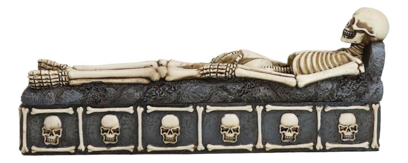 Bone Chilling Skeleton Rest In Peace Tomb Graveyard Incense Stick Holder And Box