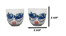 Japanese Blow Puffer Fish White Ceramic Tea Pot and Cups Set Serves 2