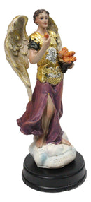 Archangel Angel Barachiel The Blessings of God with Bread Basket Figurine 5"H