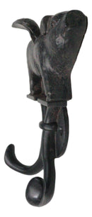 Rustic Cast Iron Black Country Farmhouse Flying Angel Porky Pig Double Wal Hooks