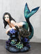 Siren Mermaid With Iridescent Tail And Turtle Companion By Coral Rocks Statue