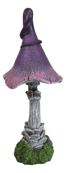 Enchanted Fairy Garden Giant Purple Crooked Toadstool Mushroom Figurine 12"H